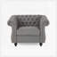 Fauteuil club capitonné