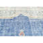Tapis oriental bleu unique 7X9 One-of-a-Kind