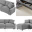 Canapé d'angle modulaire Tonic 103 po en polyester avec pouf et 4 rangements dissimulés, canapé infonuagique 3 places avec assise profonde, combinaison flexible, montage sans outils pour le salon-2001488996