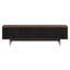 Meuble télé 70 po pour téléviseur de 75 po ou moins avec portes cannelées, rangement et gestion des câbles - Meuble télé Mid-Century moderne satiné noyer / grain noir | Whitman-948202710-999190432