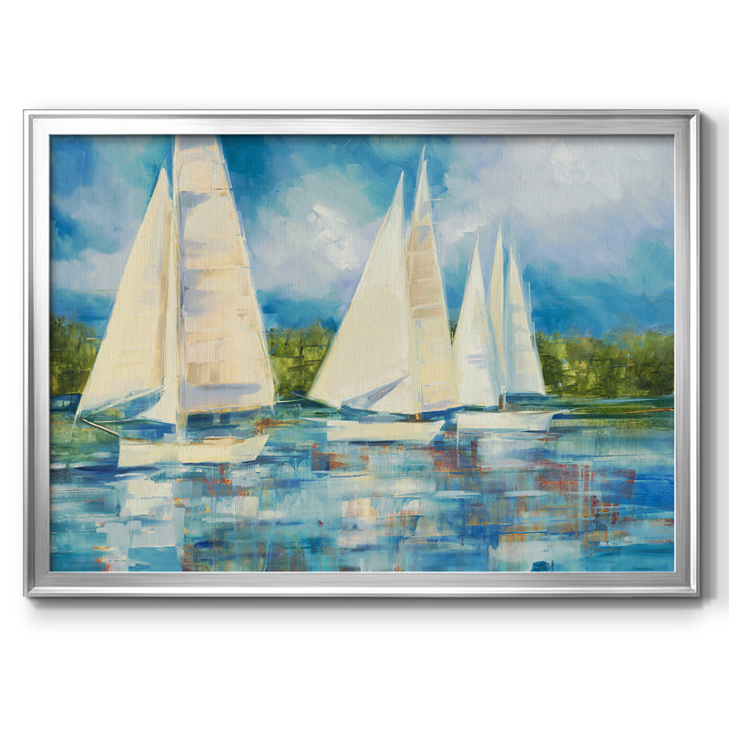 Voile transparente encadrée sur toile, Argent, H 18 po x l 26 po x P 1,5 po