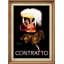 «Contratto Italian Art Deco Wine», affiche d'art européen rétro, impression sur toile encadrée-123387255-123387256