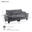 Causeuse modulaire 2 places avec accoudoirs courbés-497184146