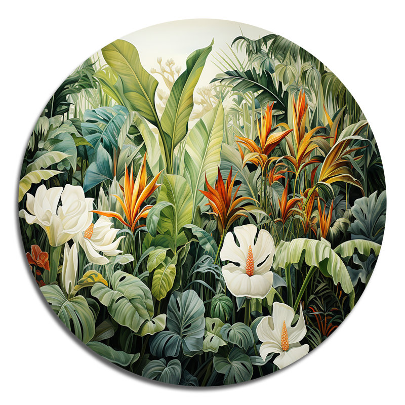 Hammondsport - Art floral rond en métal, H 16 po x l 16 po