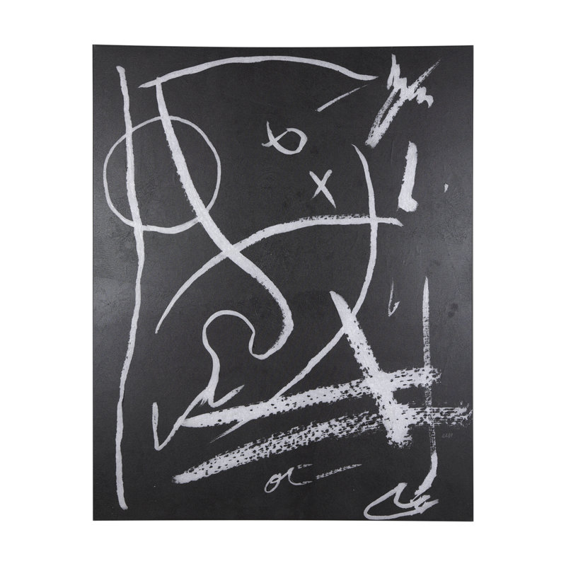 Doodle I a Hand Embelished Textured Canvas, 65" H x 52" W x 1.5" D