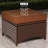 Outdoor All-Weather Wicker Rattan Ottoman With Thickened Cushion(Set Of 2)-992375403