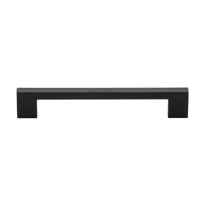 Heritage Brass Heritage Cabinet Pull Metro Design, 18cm L x 1cm W, Matte Black