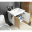 Meuble-lavabo de salle de bain 24 po avec lavabo, armoire et porte-serviette noir - Esthétique moderne