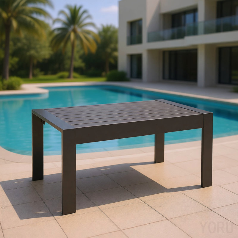 Table basse d'extérieur en aluminium 43 po, Grey
