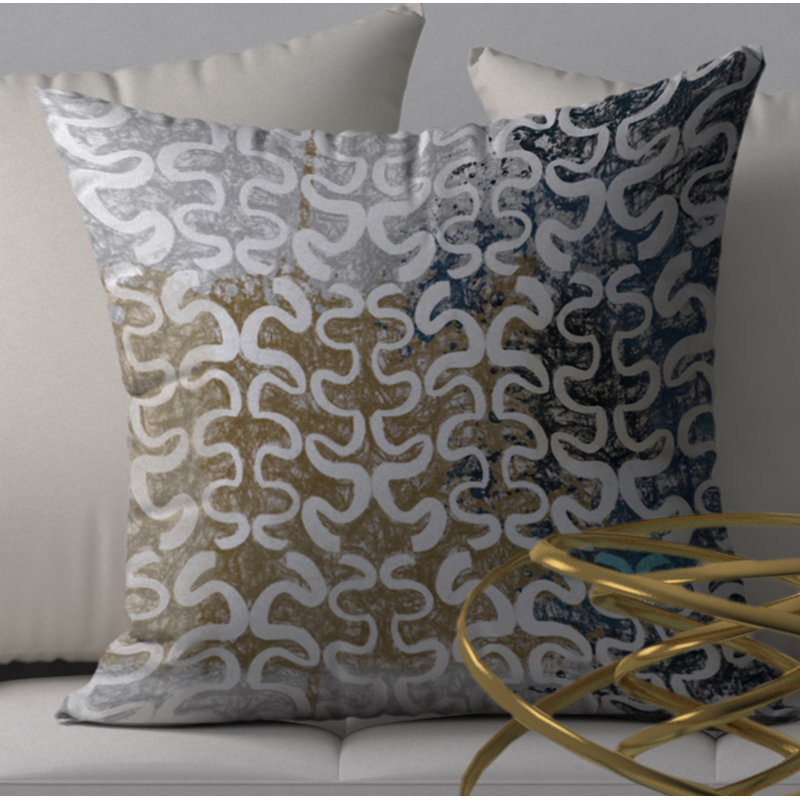 Abstract Reversible Throw Pillow, 20" x 20"