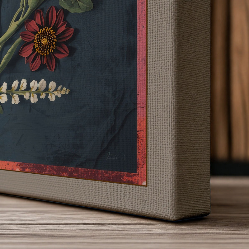 Specimens Botanical - Wrapped Canvas, 18x12 - 45.7 x 30.5 cm, Taupe Border