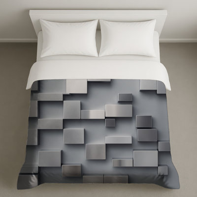 Housses de couette à carreaux métalliques