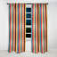Rideau occultant en velours rayé de style Mid-Century à rayures pastel - 1 panneaux-107539564