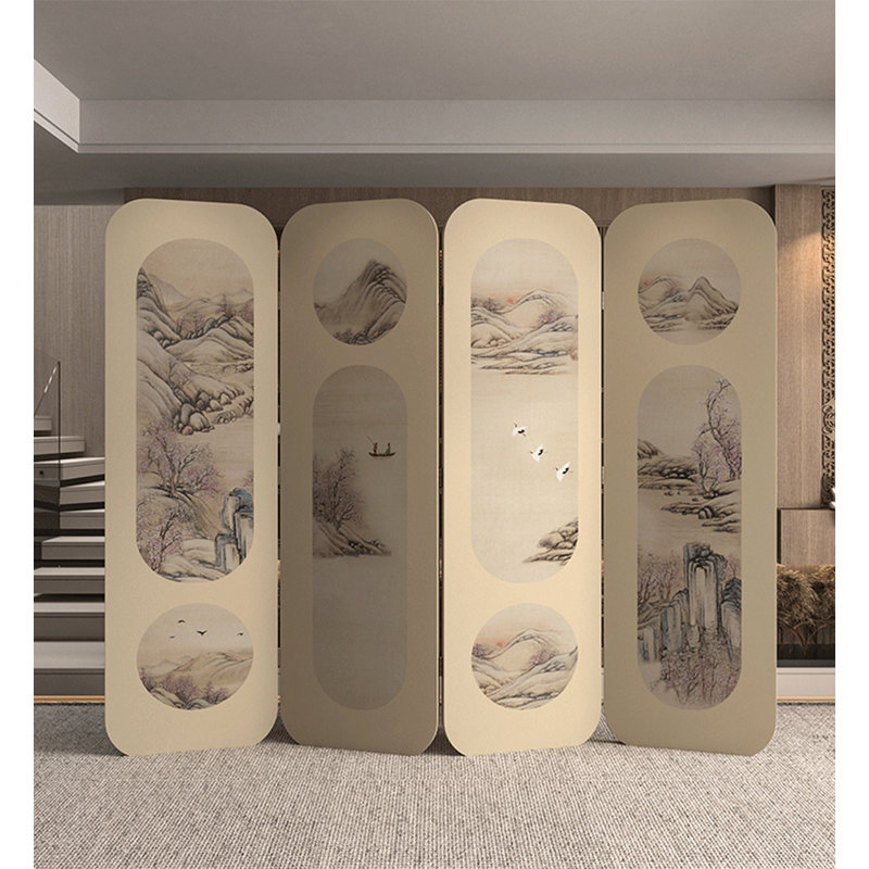 Paravent chinois, 74.8" H x 1.1" W x 78.74" D