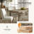 Dorlene 7-Piece Farmhouse Four Leg Dining Set-1934136441-1934136327