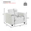Fauteuil d'appoint surdimensionné avec accoudoirs larges-1399371707