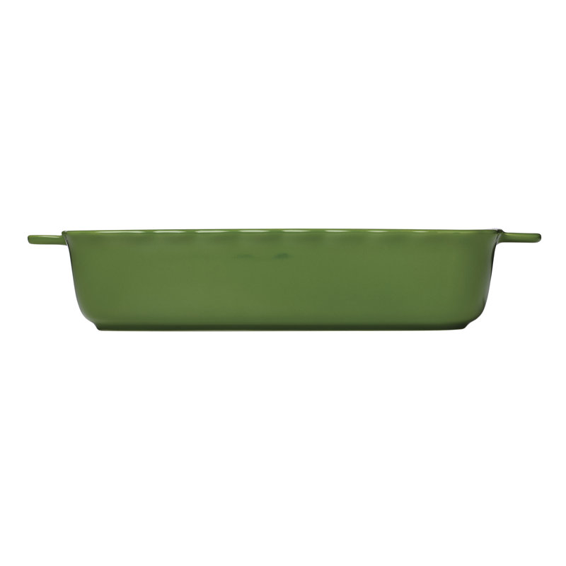 Evergreen Rectangular Scallop Baking Dish