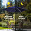 Parasol d'extérieur 108 "avec éclairage central 108"-110542734