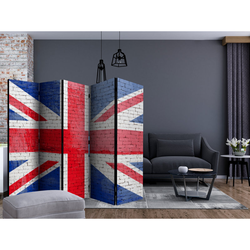 225cm W x 172cm H 5 - Panel  One Sided Room Divider Folding Room Divider