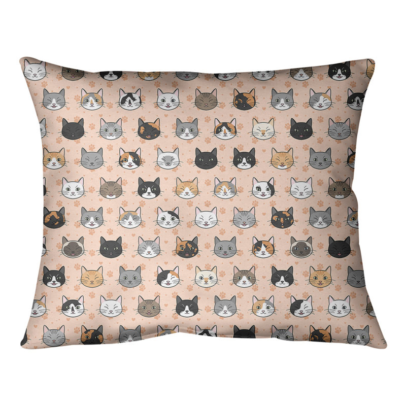 Coussin lombaire pour chat Katelyn Elizabeth, Orange, H 10 po x l 14 po, Duvet synthétique