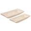Set of Two Decorative Wooden Trays Contemporary Rustic Farmhouse Rectangle Shaped Tray Decor 15" and 20" Home - 20" x 7" x 2"-1763547252
