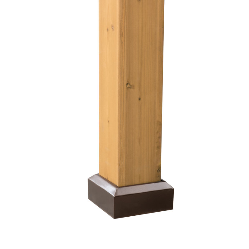 Pavillon de jardin à toit rigide en cèdre brun à 2 niveaux 10 pi x 10 pi Sunjoy