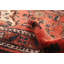 Tapis rouge unique noué à la main 3 pi 7 po x 10 pi 4 po One Of Kind