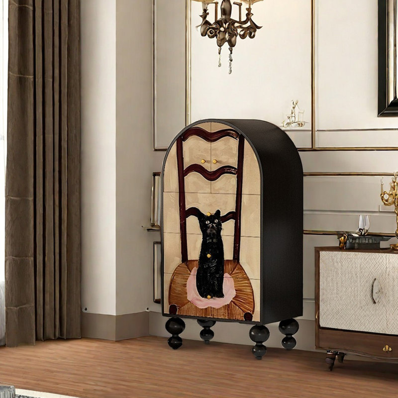 Commode d'appoint multifonctionnelle à cinq tiroirs