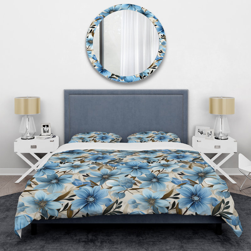 Ensemble de housse de couette Blue Coastal Harmony, Housse de couette pour très grand lit et 2 très