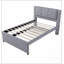 Lit plateforme double avec lit gigogne réglable, gris, pour un confort et une polyvalence accrus
