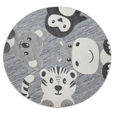 Opas Round Flatweave Polypropylene Rug
