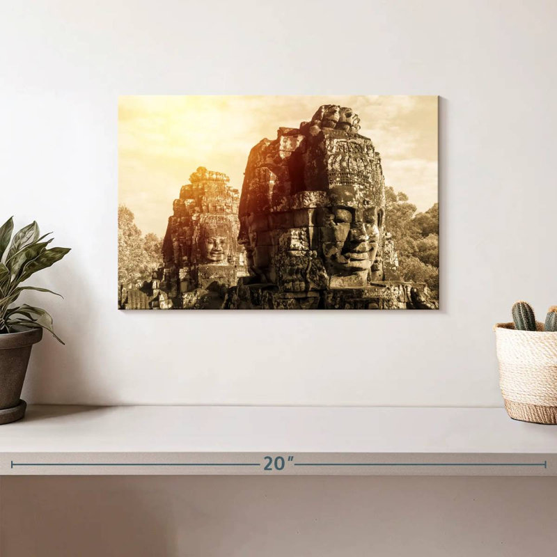 Adella, visages du temple Bayon, H 8 po x l 12 po