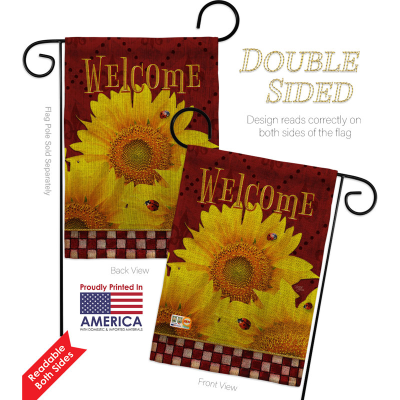 Double Sided 18.5'' H x 13'' W Polyester Flag Set