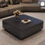 Table basse carrée de 27,5 pouces avec lumière française moderne et luxueuse