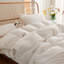 Ensemble de housse de couette rayée en coton délavé comme du lin-117546885