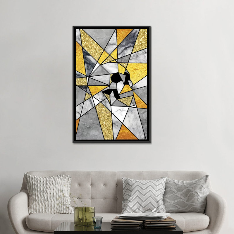«Fragment» par Ali Gulec - Estampe numérique sur toile tendue avec châssis, H 26 po x l 18 po x P 1,5 po, Pas de tapis