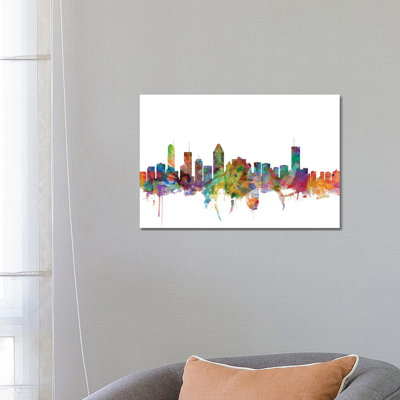 Montreal, Canada Skyline by Michael Tompsett - 1 Piece Wrapped Canvas Wall Art