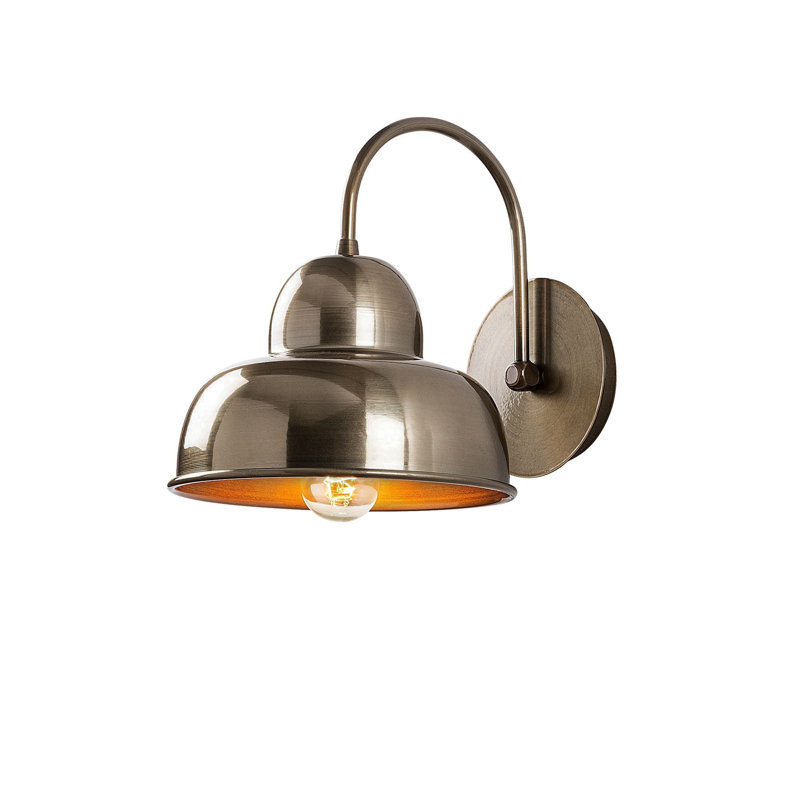 Élégante lampe murale dorée, design scandinave glam, 8,0 x 10,6 x 9,4 pouces | Corps en métal durable, douille E27 (40 W maximum), indice de protection IP20 | Parfait pour l'éclairage du salon, de la chambre à coucher et du couloir, et pour la décoration intérieure élégante