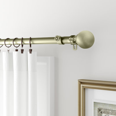 Orpha Steel Adjustable Single Curtain Rod