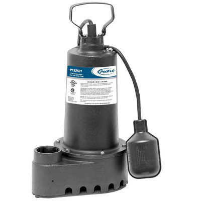 1/2 HP 120V Cast Iron Submersible Tethered Float Sump Pump