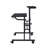 Techni Mobili Rolling Writing Desk With Dual Height-adjustable Desktops, Moveable Shelf & Locking Wheels, Black