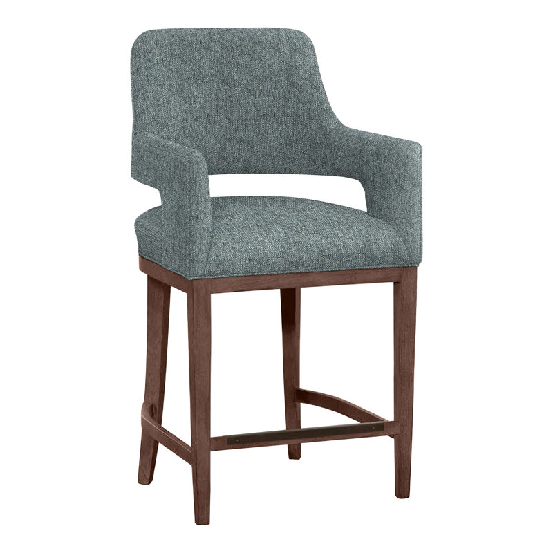 Tabouret de bar et de comptoir Josie, Noyer, Oasis 9508, Tabouret de comptoir (siège d'une hauteur de 26,5