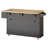 Jamera 60.2"W Kitchen Island with Two Large Storage Cabinets And Drawers, Locking Wheels-734304575