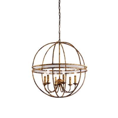 Tuscan 6 - Light Geometric Chandelier