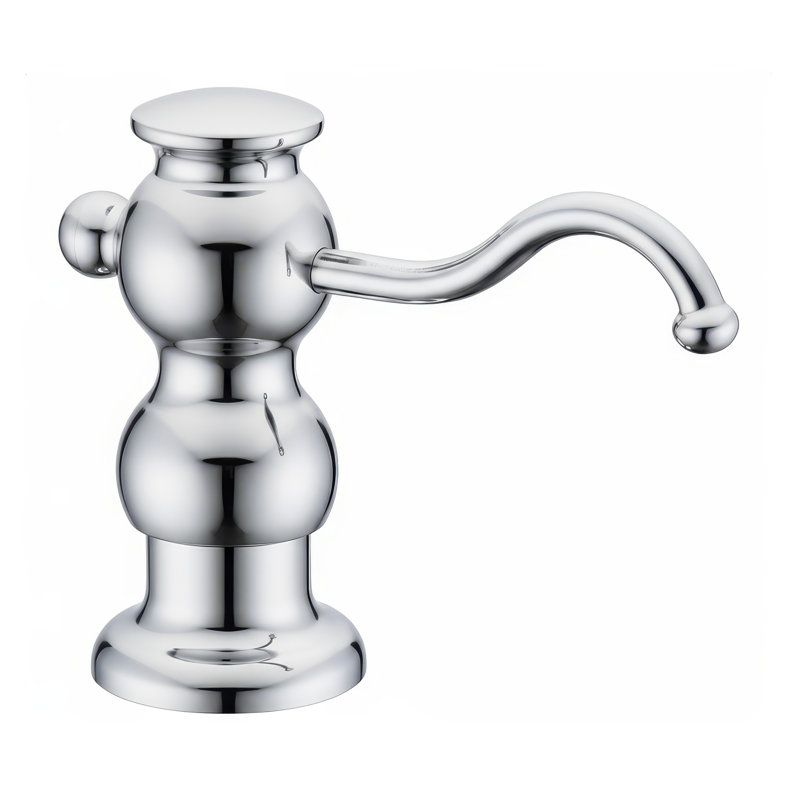 Whitehaus Solid Brass Soap & Lotion Dispenser, Chrome poli