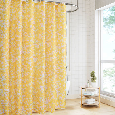 71" W Textured Shower Curtain Set with Hooks 