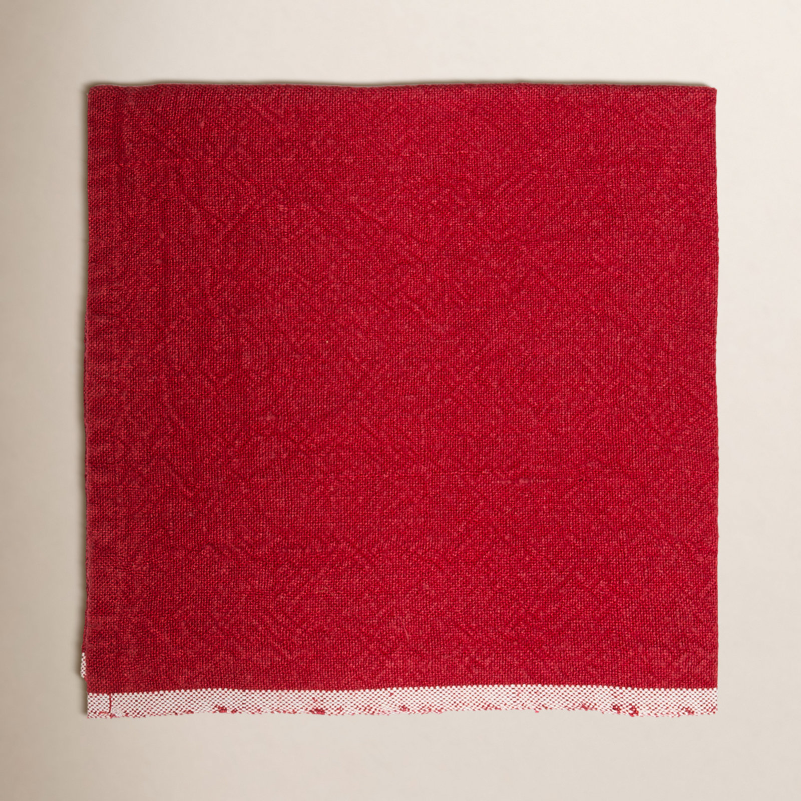 Soren Steel 20" Linen Napkin, Red