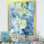 Gricot blanc abricot fleurs - décoration murale traditionnelle sur toile