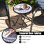 Round Metal Folding Outdoor Coffee Table , 46cm W 46cm D