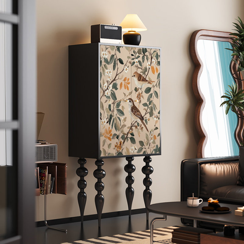 Armoire de rangement française à motif floral moderne